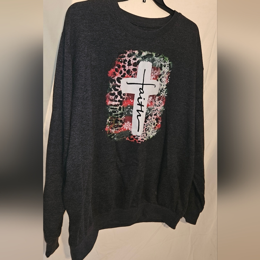 Women's Charcoal Faith Graphic Sweatshirt